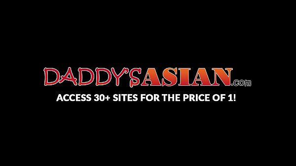 Young gay Asian breeding with feet loving hairy daddy